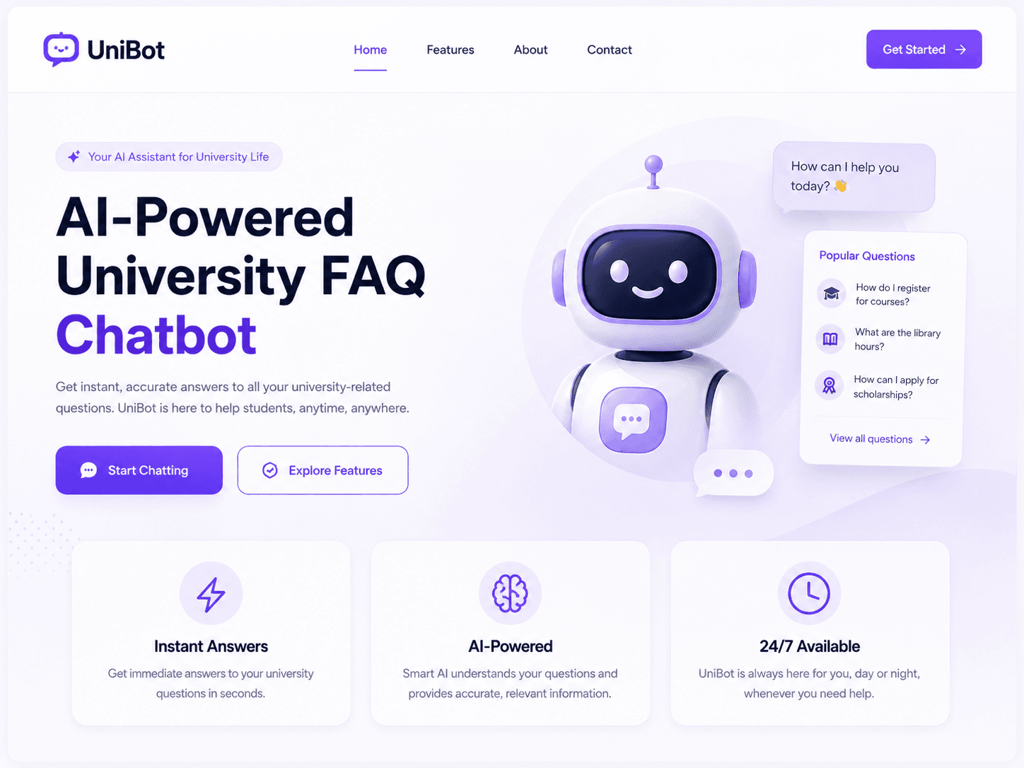 Conceptual cover artwork for AI-Based University FAQ Chatbot, a voice-first Urdu-native home-service platform